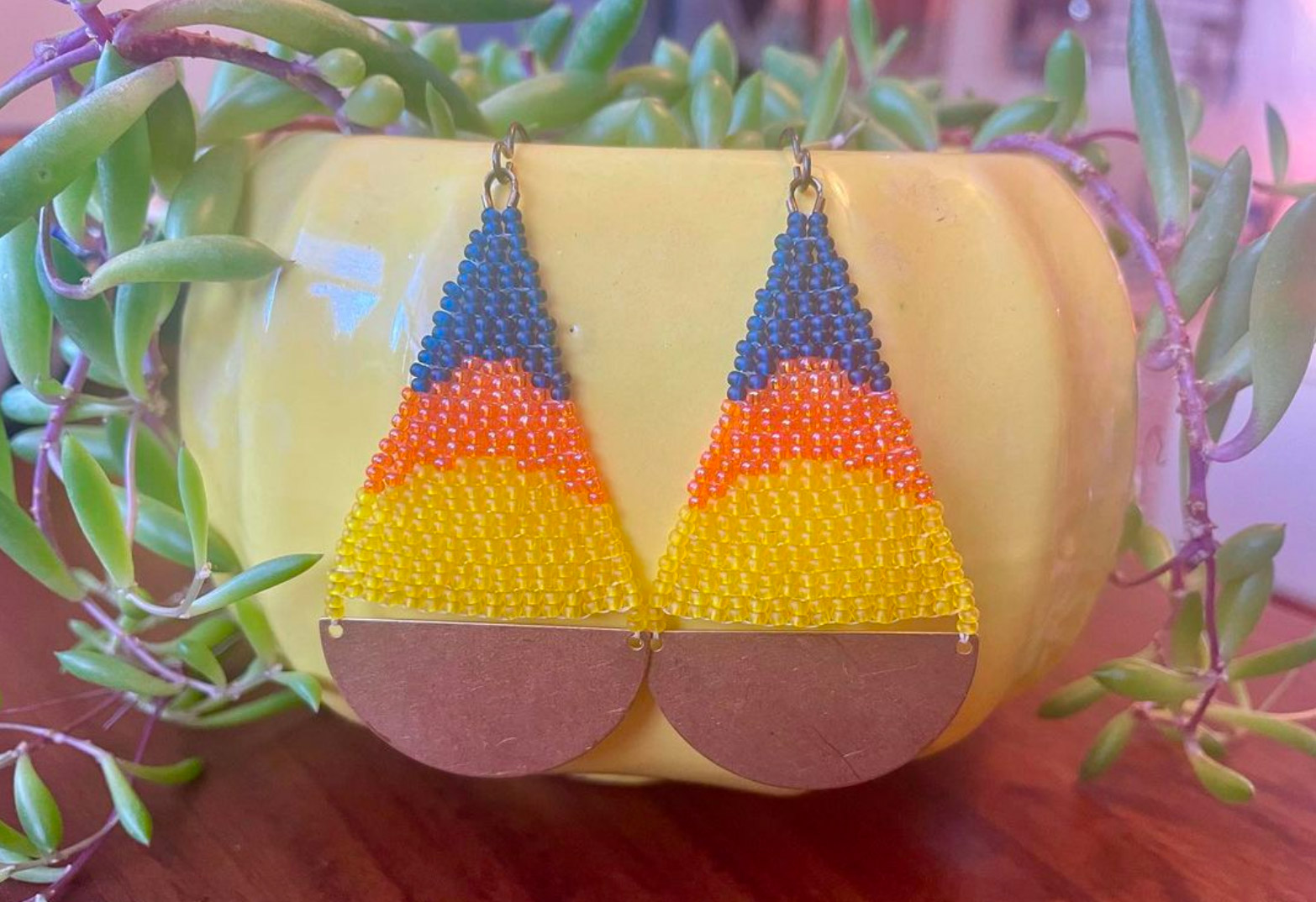 Throwback Teardrop Beaded Earrings in Bright Colors